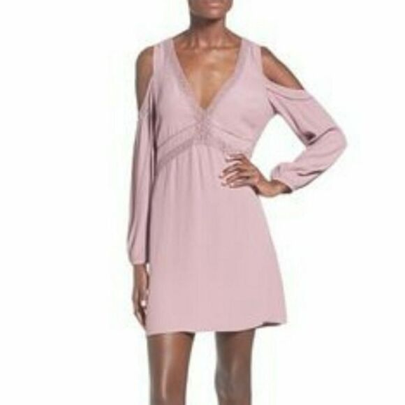 Astr the label cold shoulder bohemian mini dress size small - Picture 1 of 9